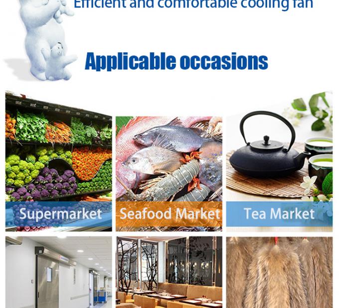 SPAE053D CE сертификация Промышленный трехвентальный испарительный воздухоохладитель для холодной комнаты 5