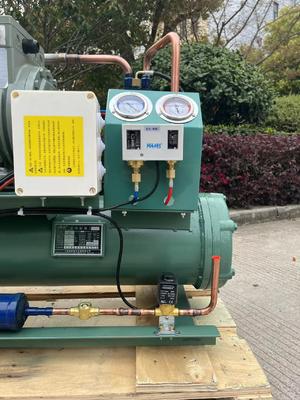 5HP Water Cooled Condensing Unit with Shell and Tube Seawater Condenser for Cold Room 220V 3PH 60HZ