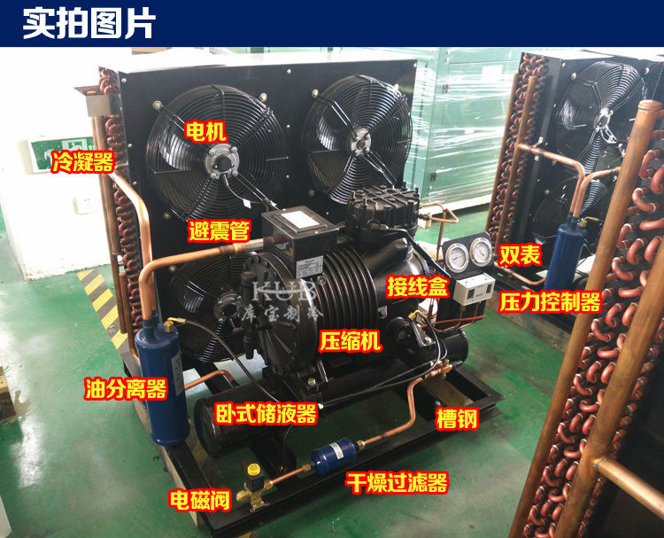 BFS51 Надежная холодная комната полугерметическая компрессорная конденсационная установка холодное хранилище холодильное устройство