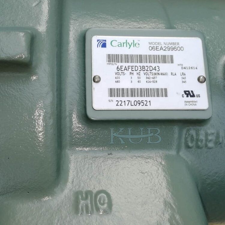 Carlyle 06E35656A0 06E75656A0 Пистоновый компрессор 400v 3ph 50hz R404A Однотемпературный холодильный компрессор