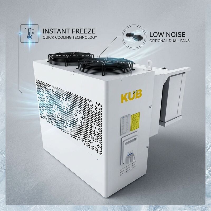 Высокий COP 3.2 Энергосберегающий небольшой конденсаторный блок 3HP Спиральный инвертор постоянного тока R404A с переменной скоростью Морозильная камера для холодной комнаты